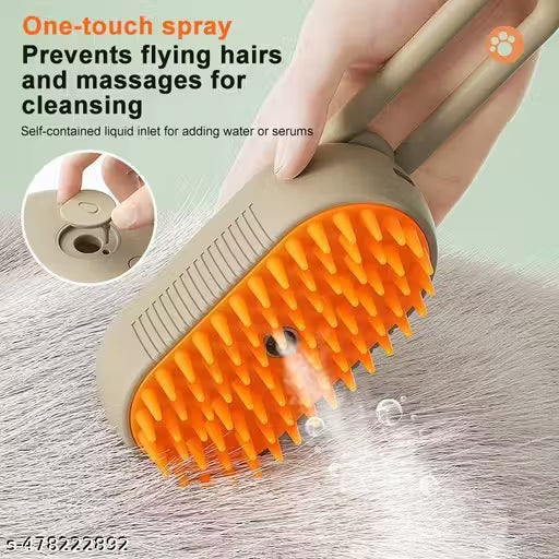 3 in 1 Pet Steam Brush with Steam Water Spray